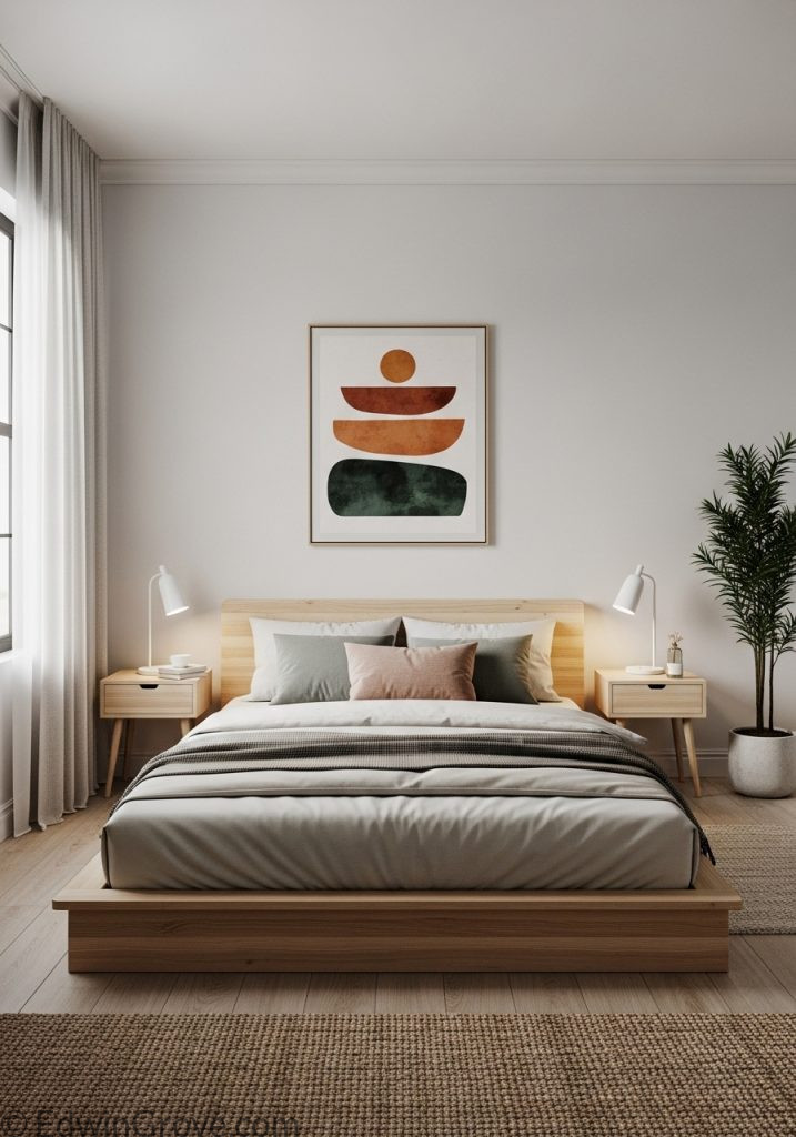 Affordable bedroom setup with stylish and simple furniture