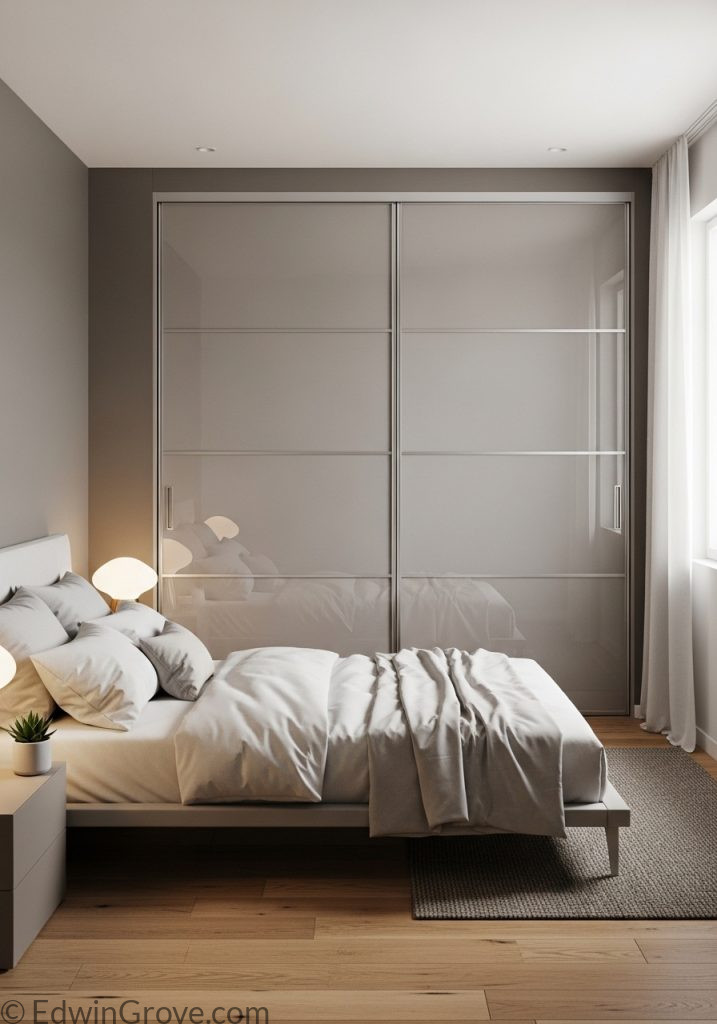 Compact wardrobe designed for a small bedroom