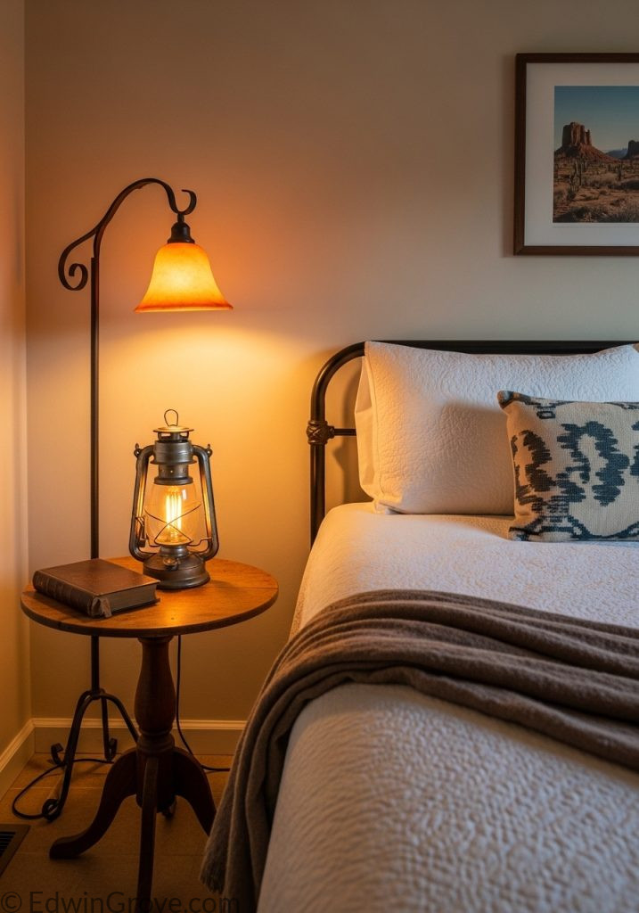 Cozy western guest bedroom