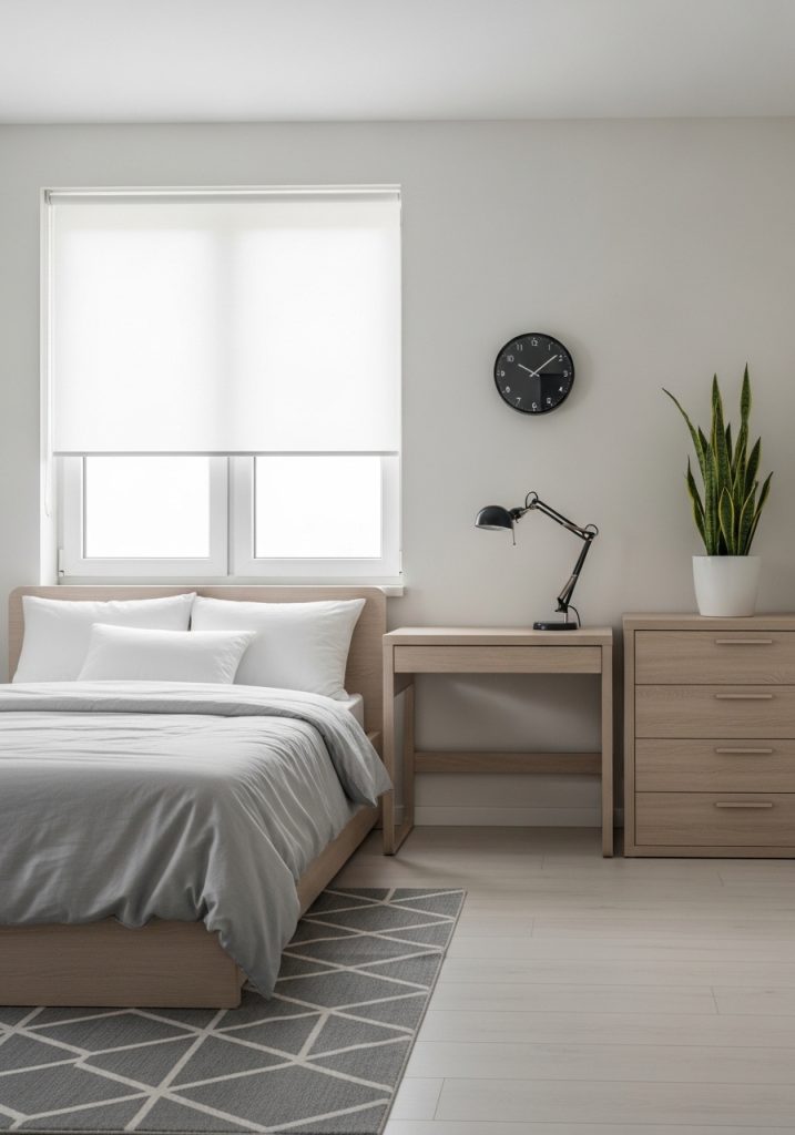 Simple and clean teenage boy bedroom decor