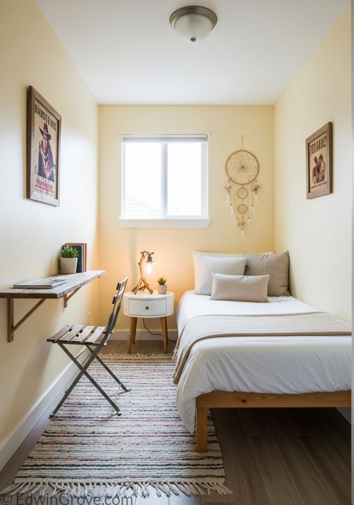 Small western bedroom with smart layout