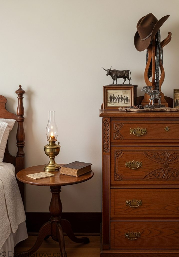 Vintage style western bedroom